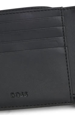 Monogram wallet with plain trims