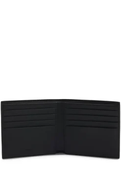 Monogram wallet with plain trims