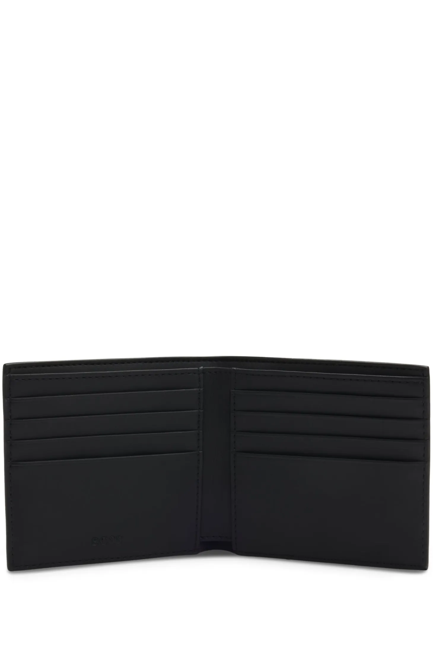 Monogram wallet with plain trims