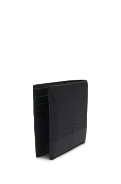 Monogram wallet with plain trims