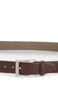 Nappa-leather belt with pin buckle