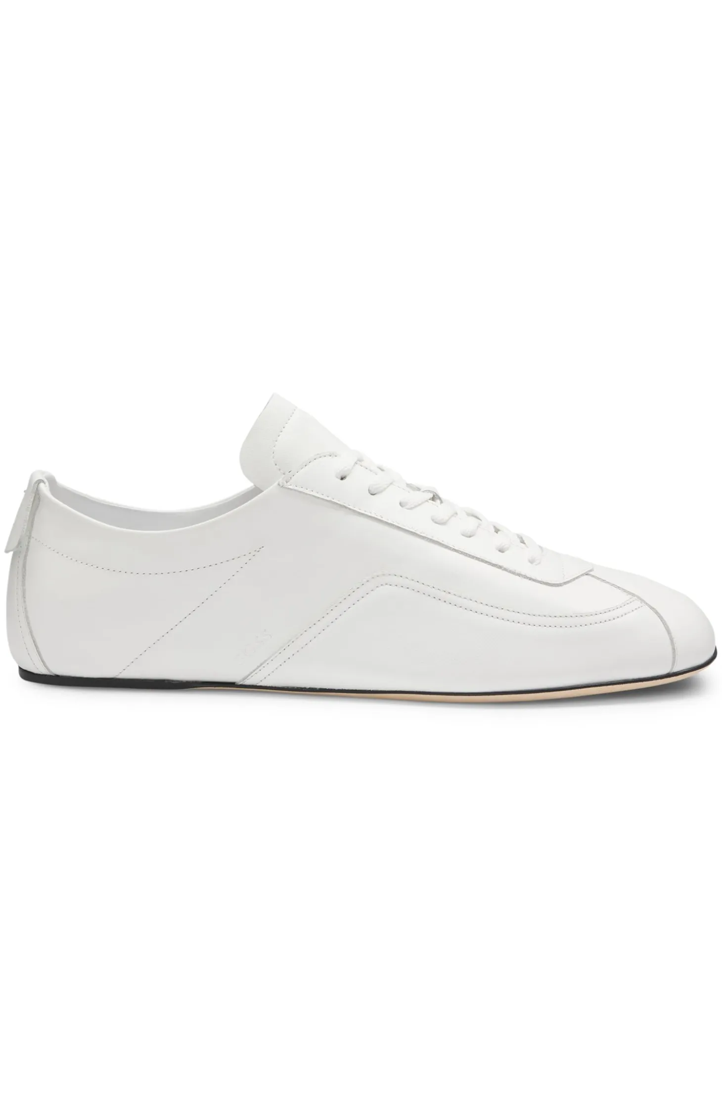 Nappa-leather trainers with debossed logo