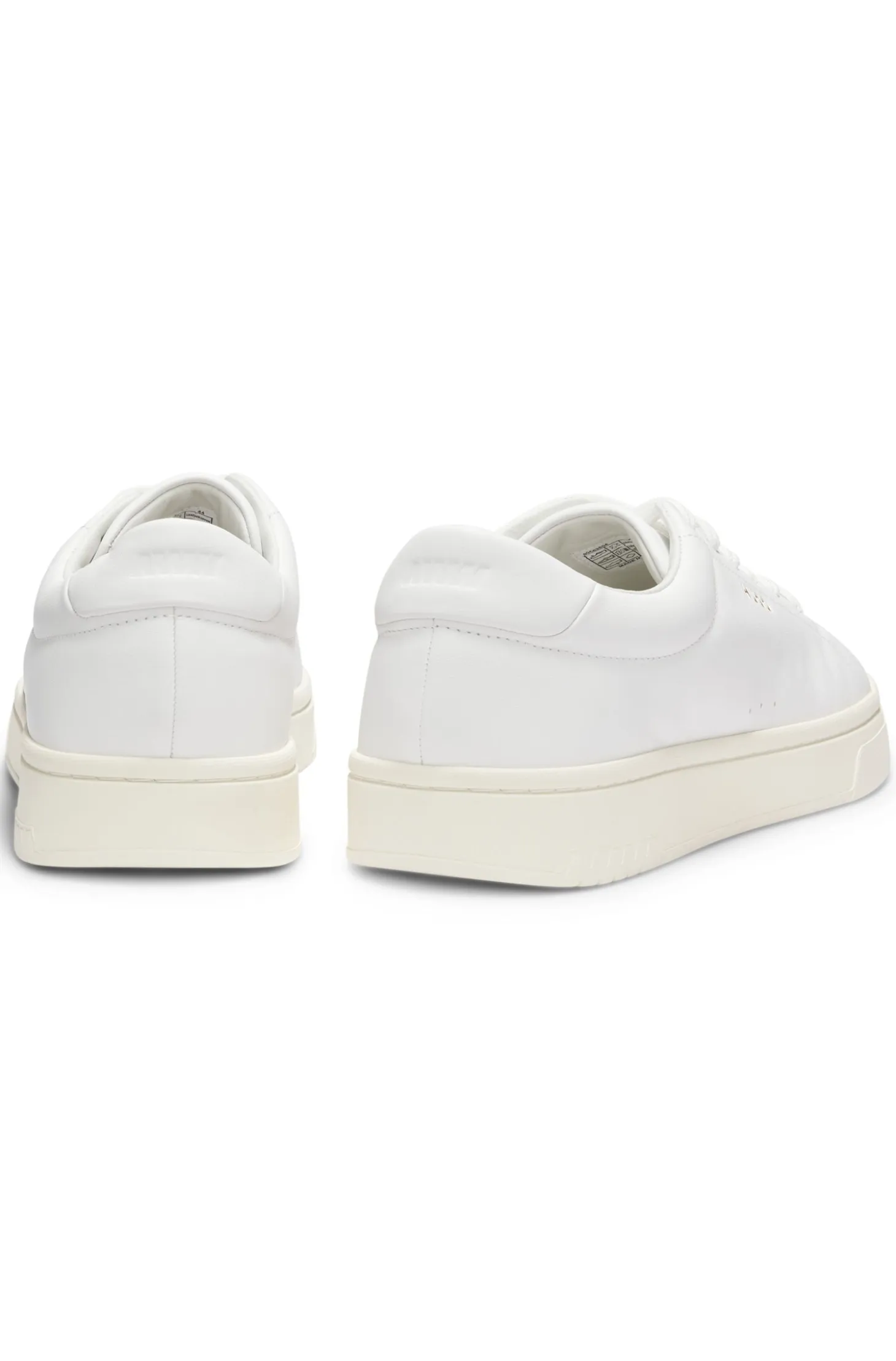 Nappa-leather trainers with gold-tone logo