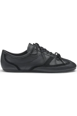Nappa-leather trainers with suede trims