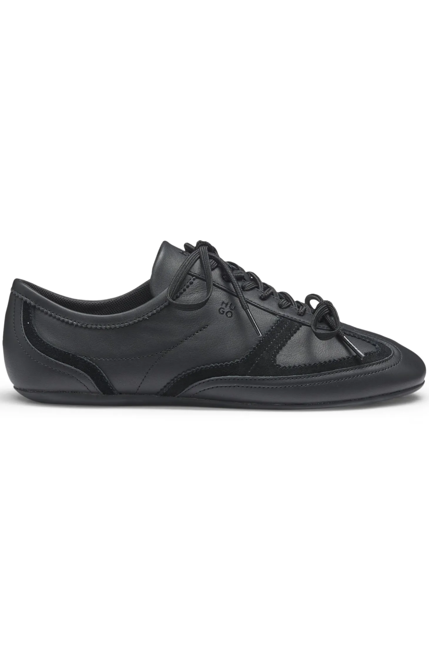 Nappa-leather trainers with suede trims
