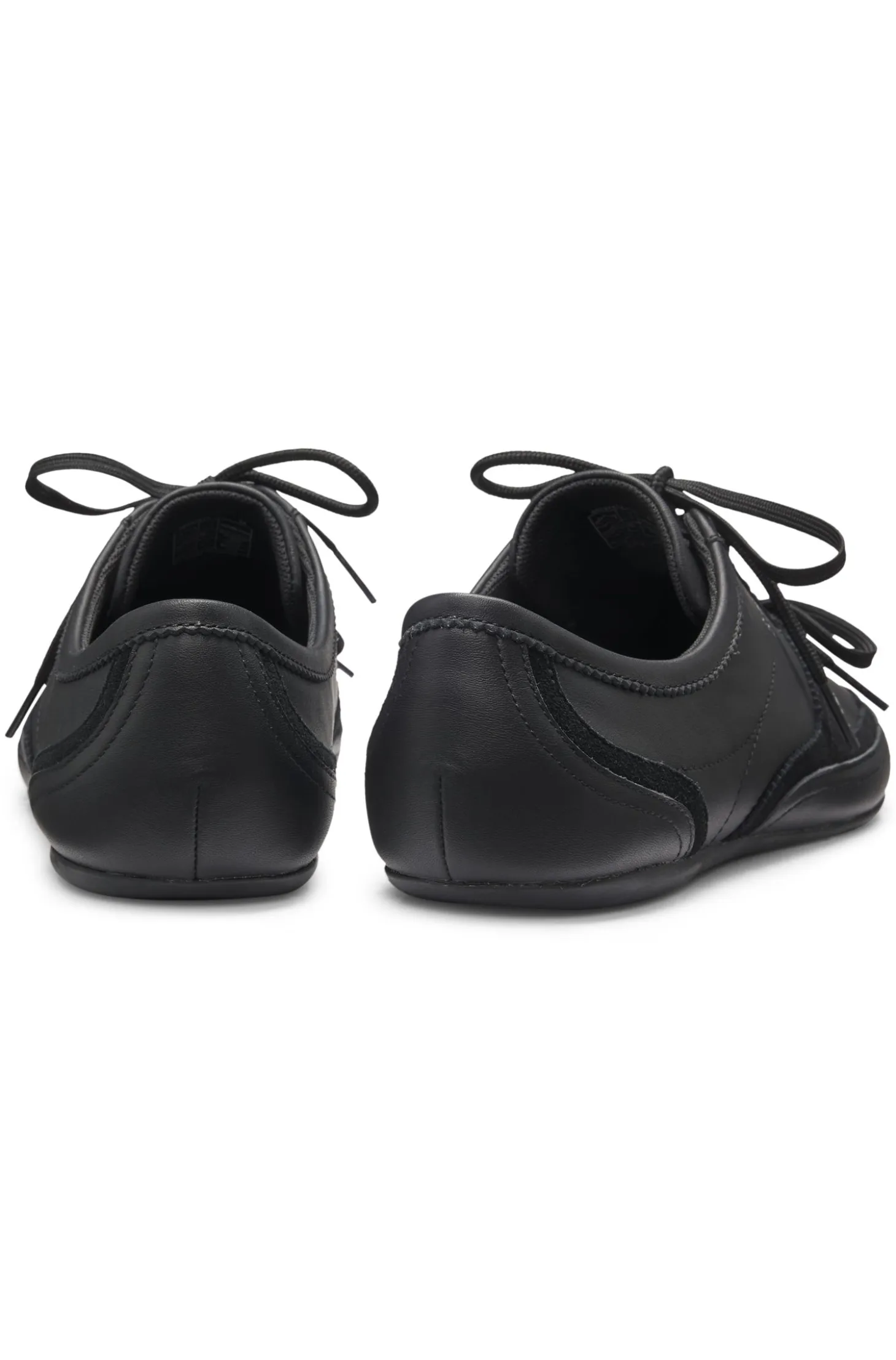 Nappa-leather trainers with suede trims