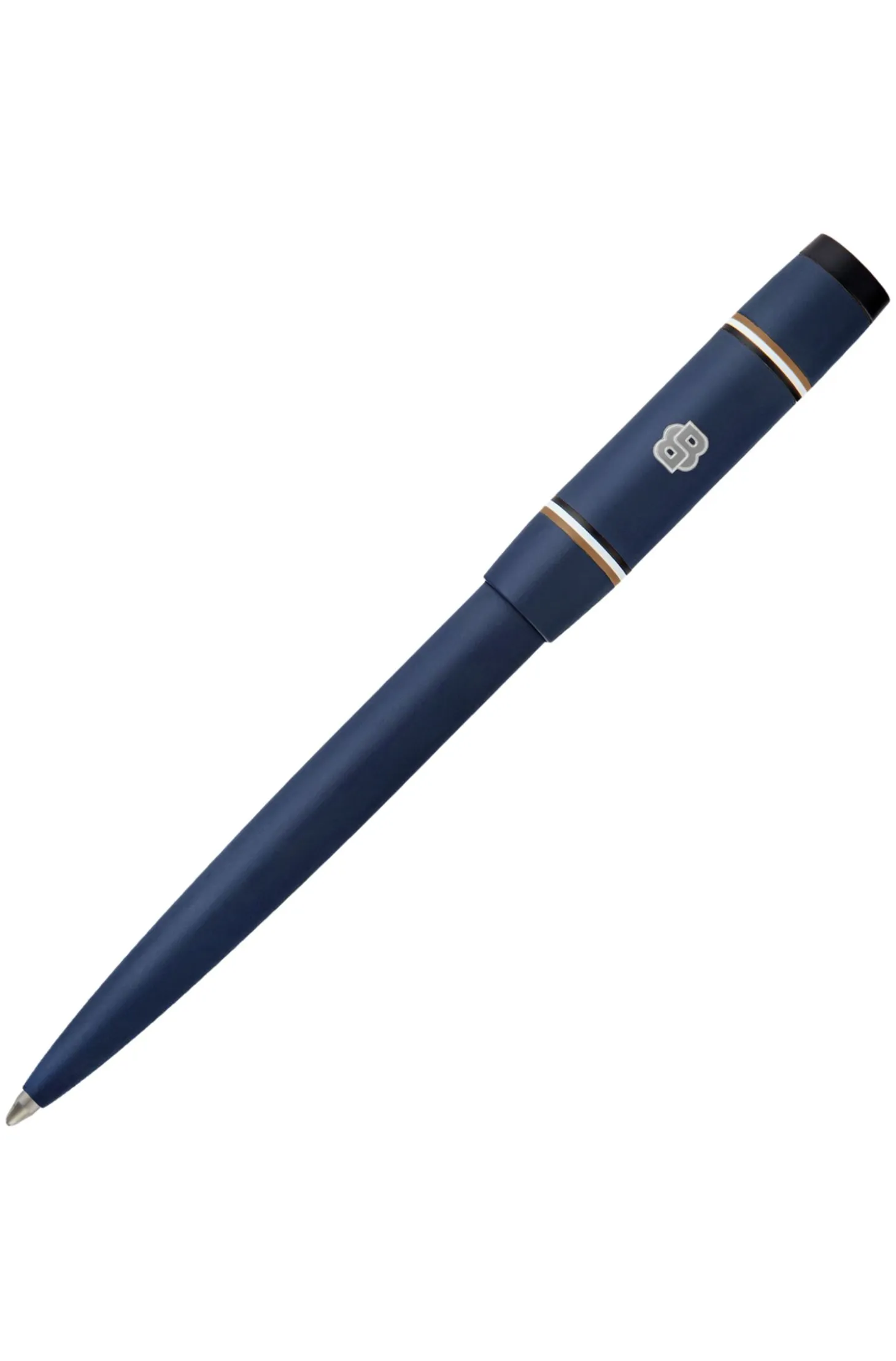 Navy ballpoint pen with Double B monogram