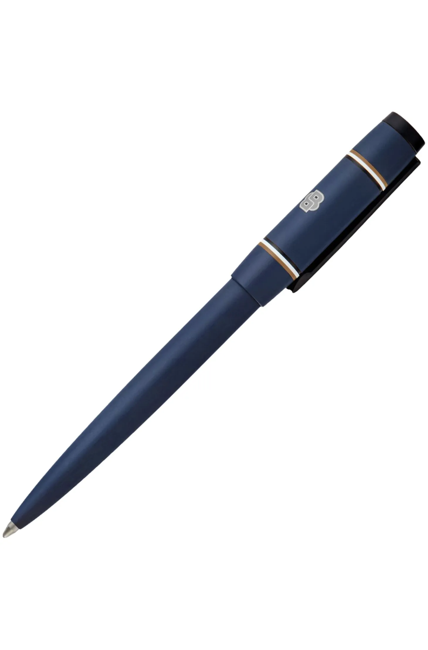 Navy ballpoint pen with Double B monogram
