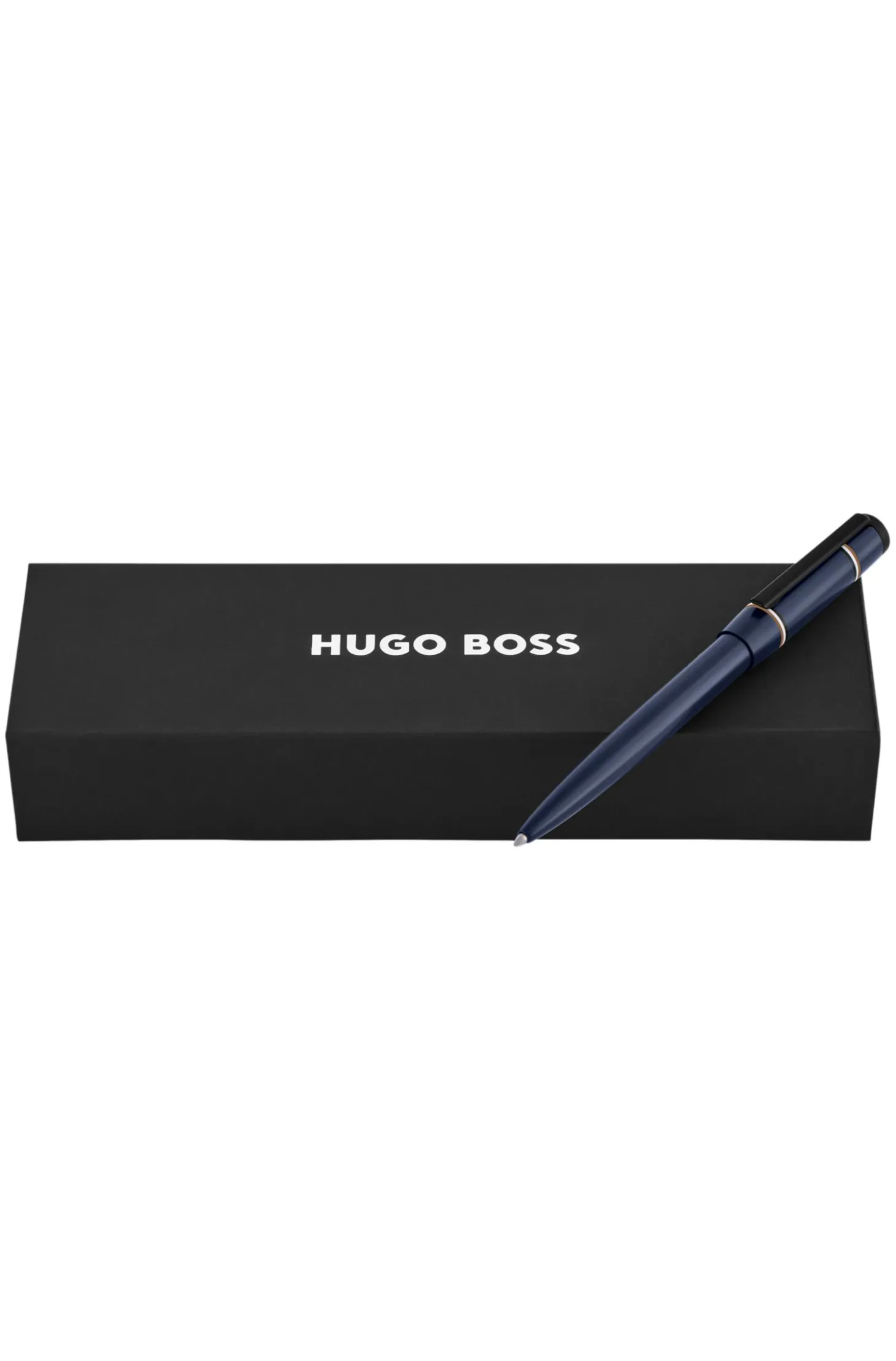 Navy ballpoint pen with Double B monogram