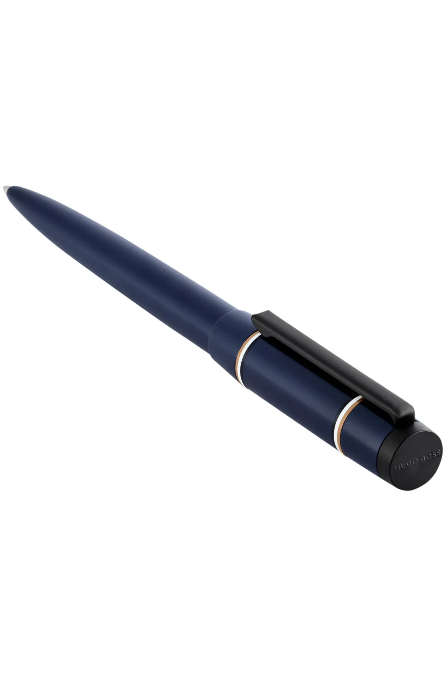 Navy ballpoint pen with Double B monogram