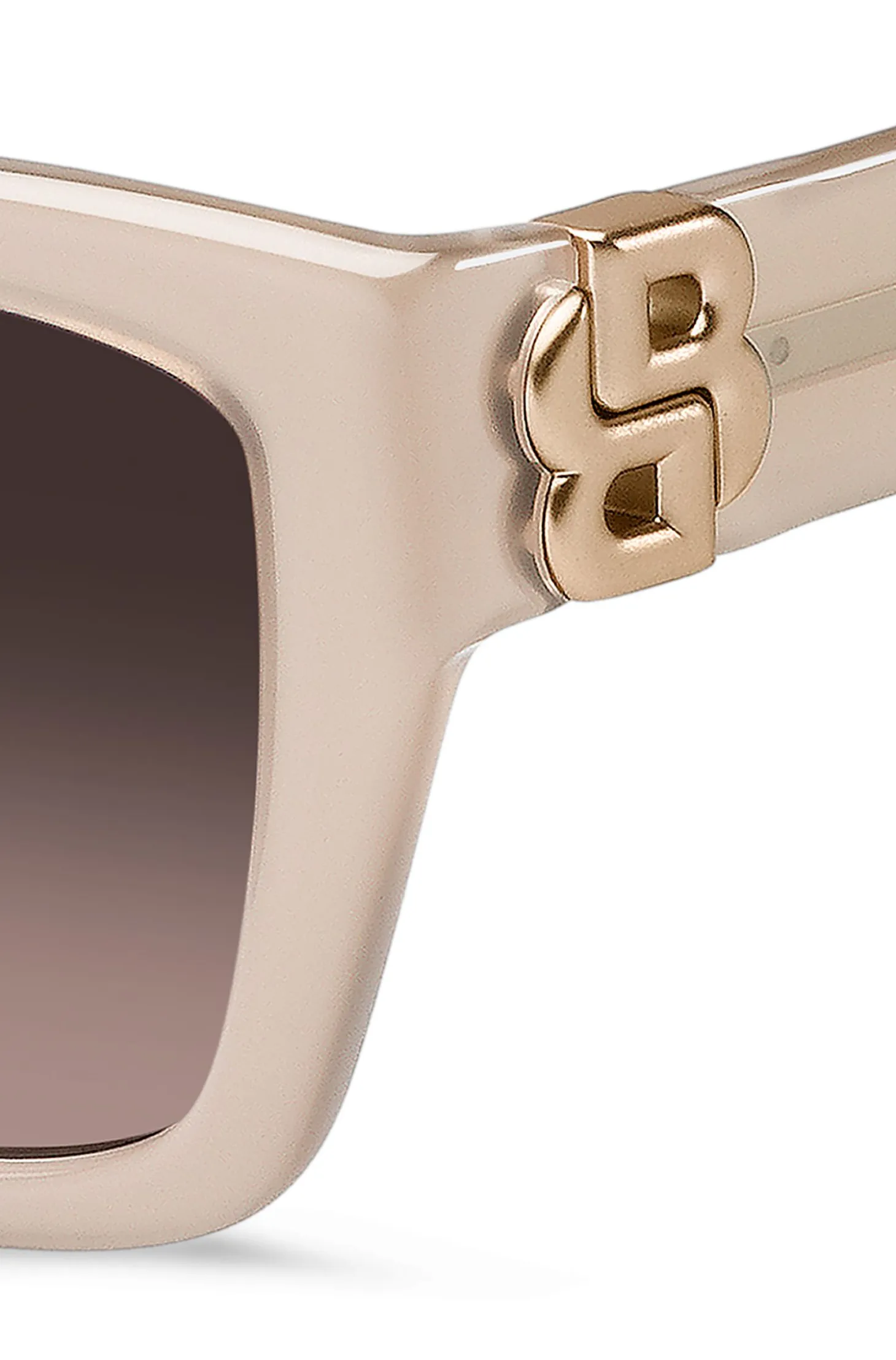 Nude-acetate sunglasses with Double B monogram