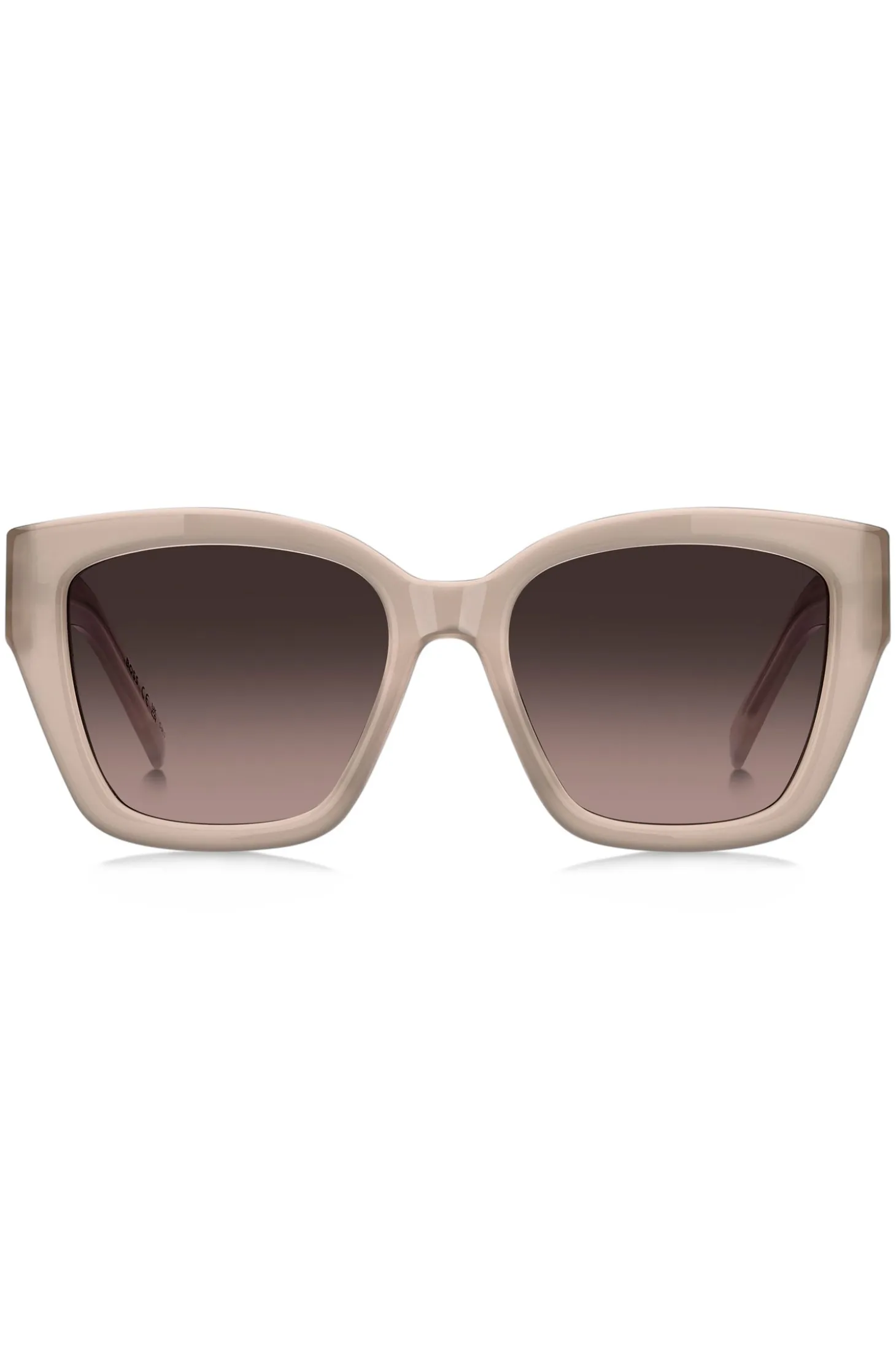 Nude-acetate sunglasses with Double B monogram