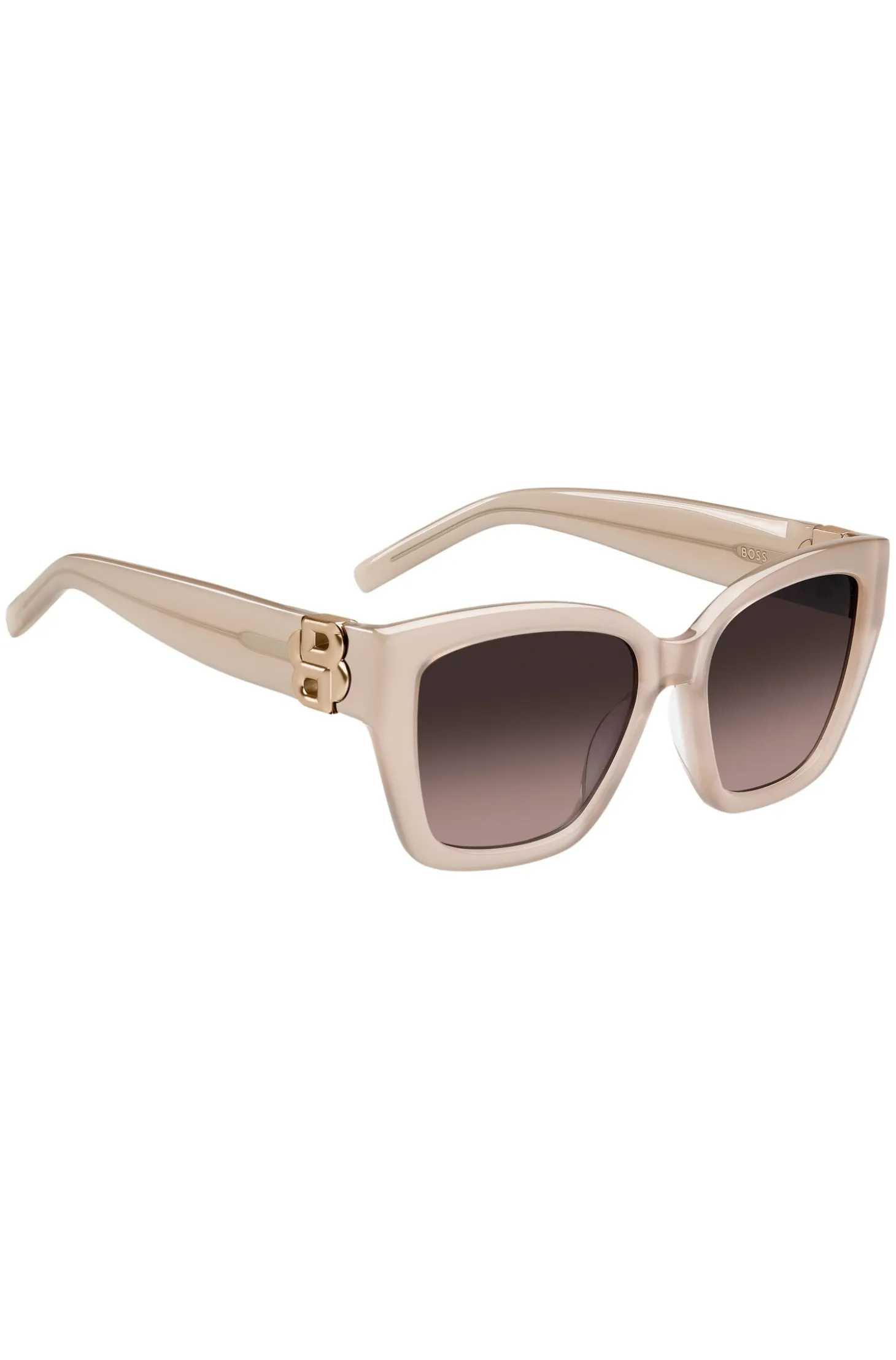 Nude-acetate sunglasses with Double B monogram