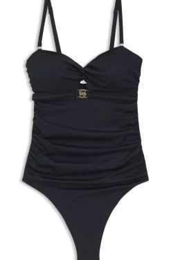 One-piece swimsuit with Double B monogram