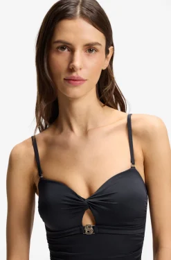 One-piece swimsuit with Double B monogram