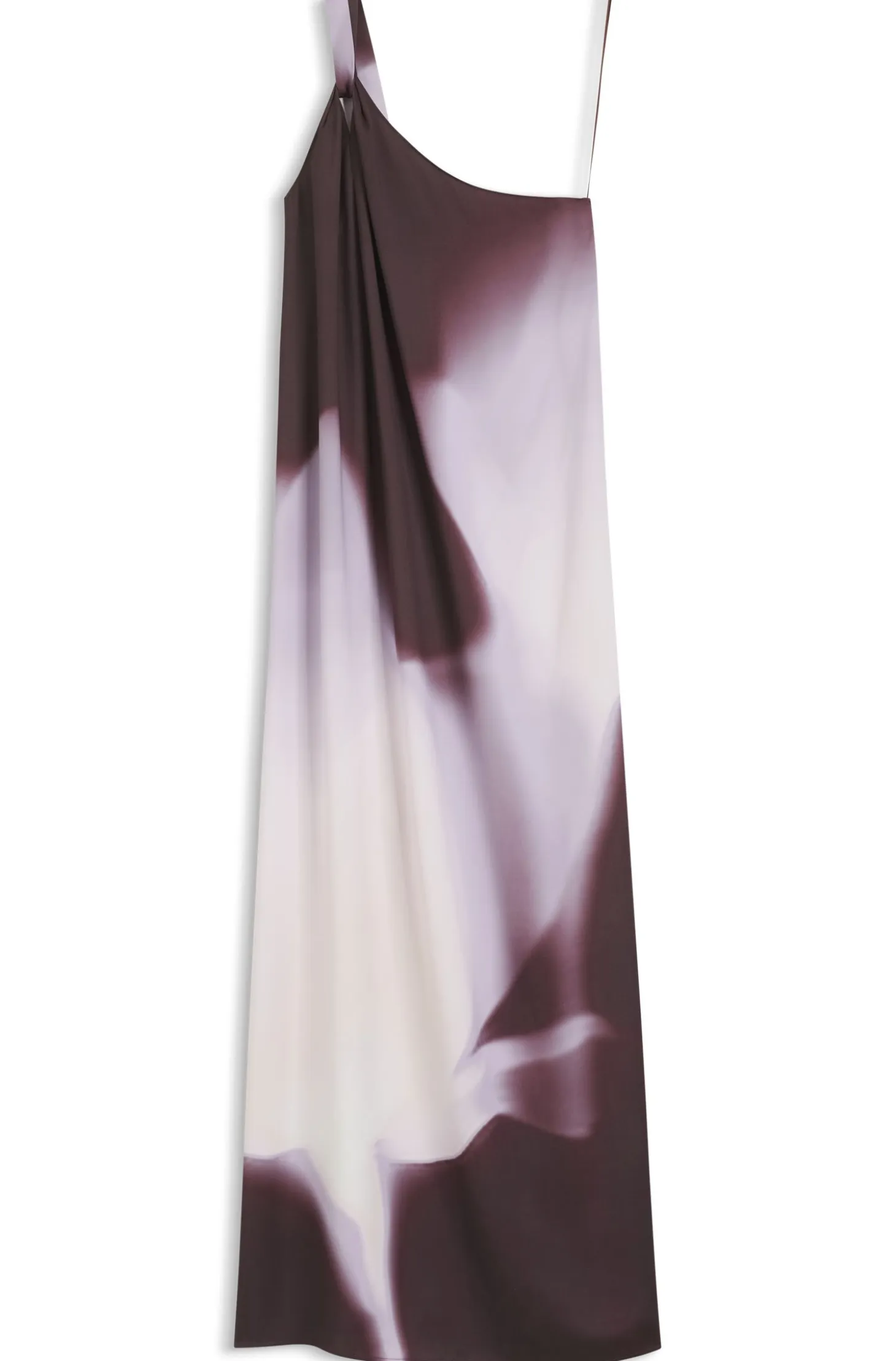 One-shoulder dress with floral print