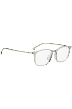 Optical frames in transparent acetate and gold-tone steel