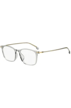 Optical frames in transparent acetate and gold-tone steel