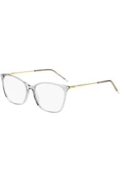 Optical frames in transparent acetate with gold-tone temples