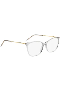Optical frames in transparent acetate with gold-tone temples