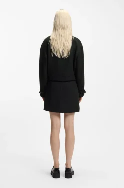Oversized-fit blazer in bouclé fabric