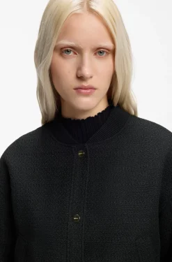 Oversized-fit blazer in bouclé fabric