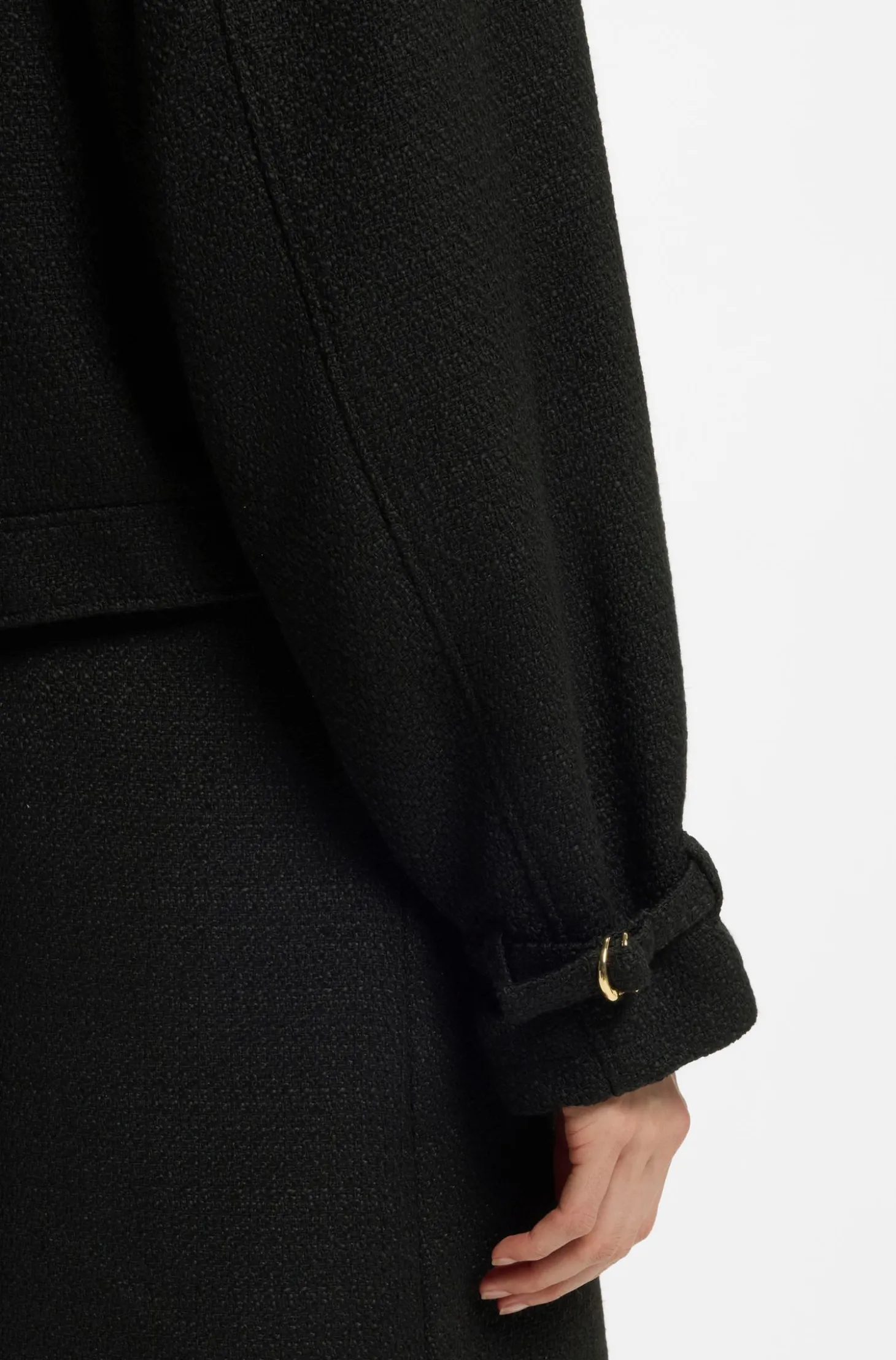 Oversized-fit blazer in bouclé fabric