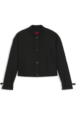 Oversized-fit blazer in bouclé fabric