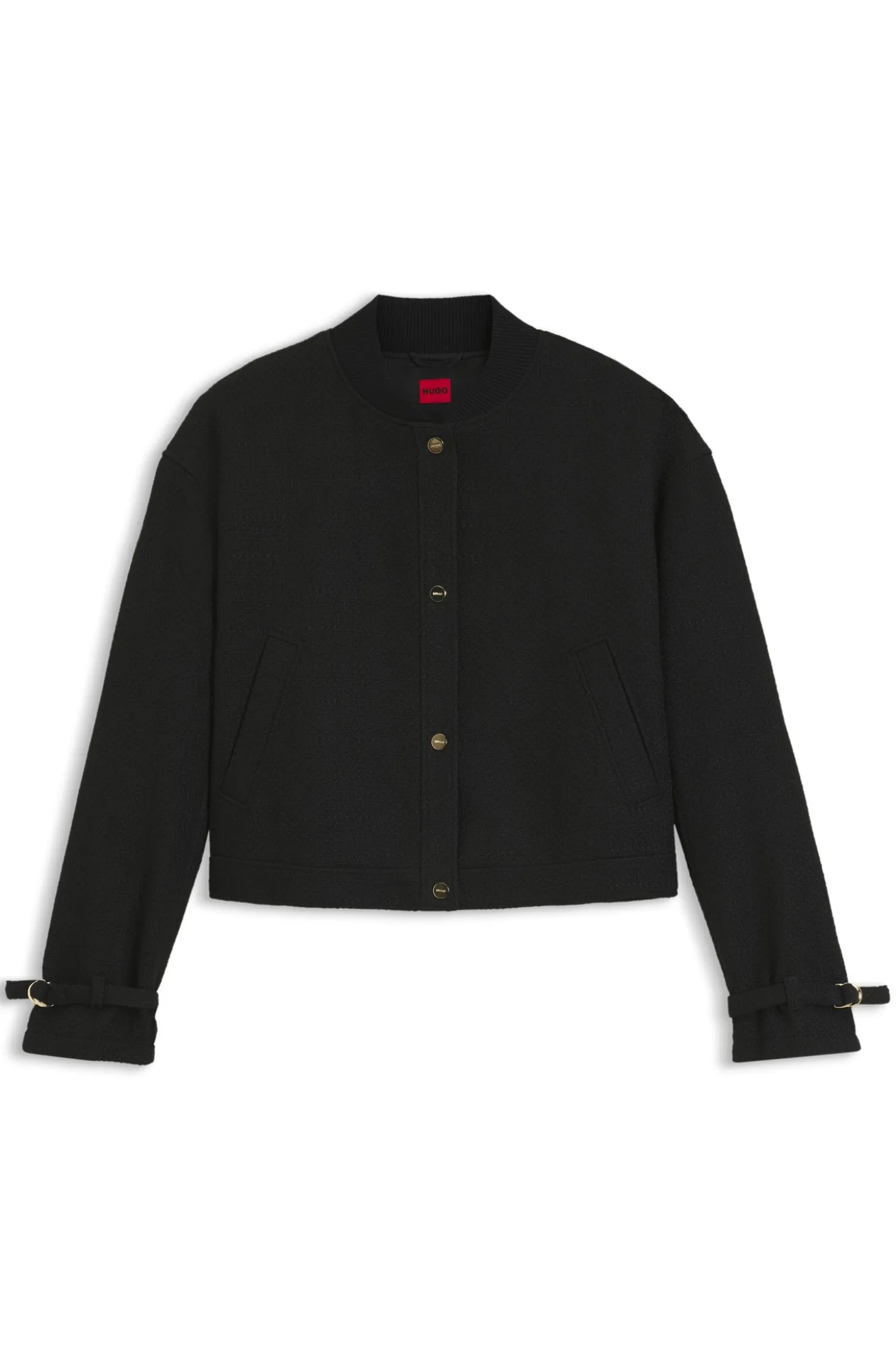 Oversized-fit blazer in bouclé fabric