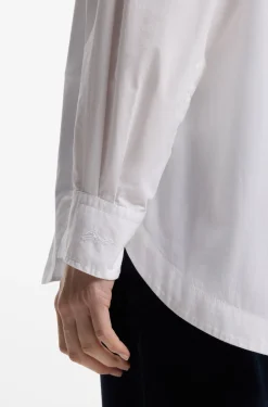 Oversized-fit blouse in cotton poplin