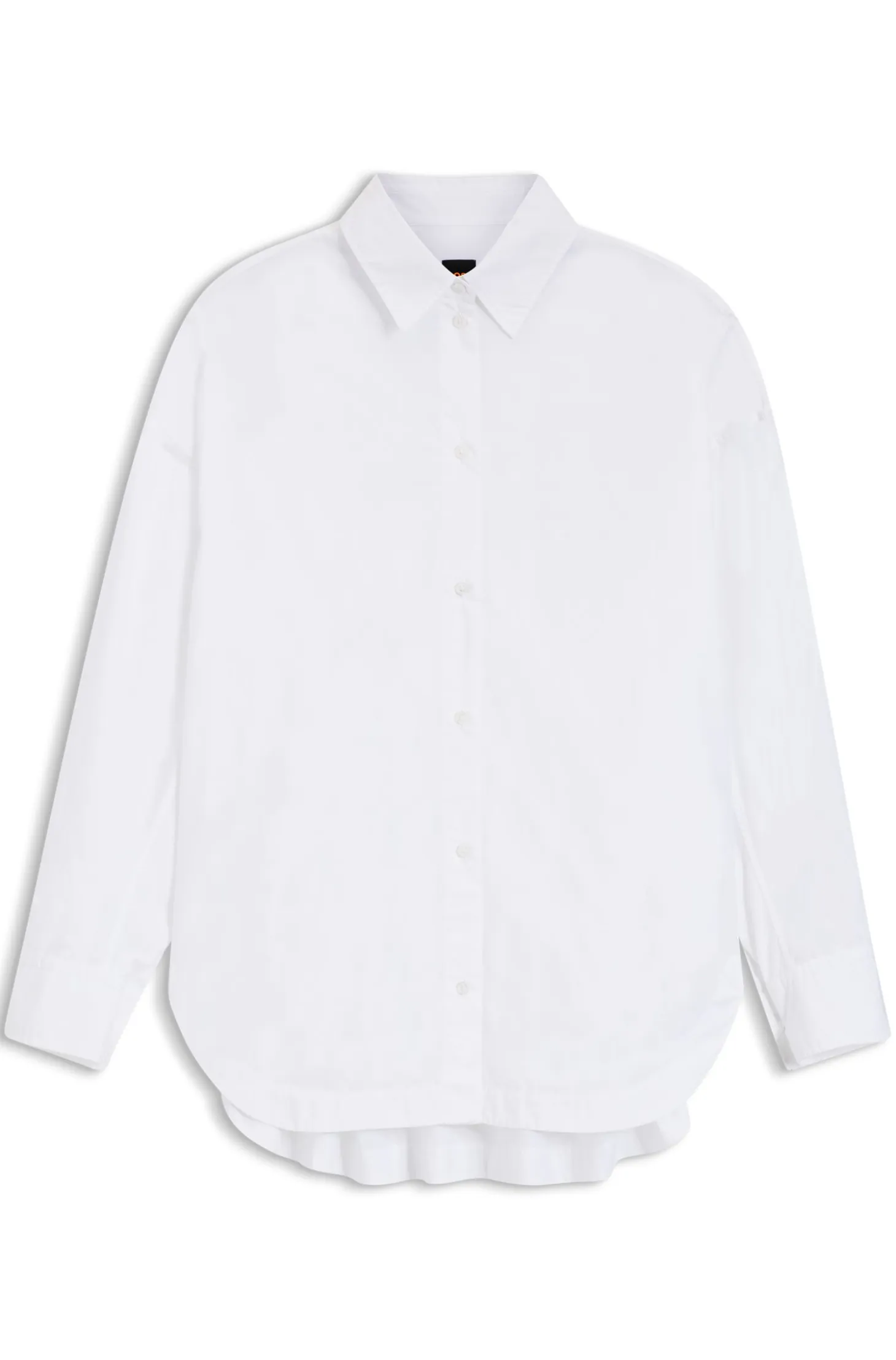 Oversized-fit blouse in cotton poplin