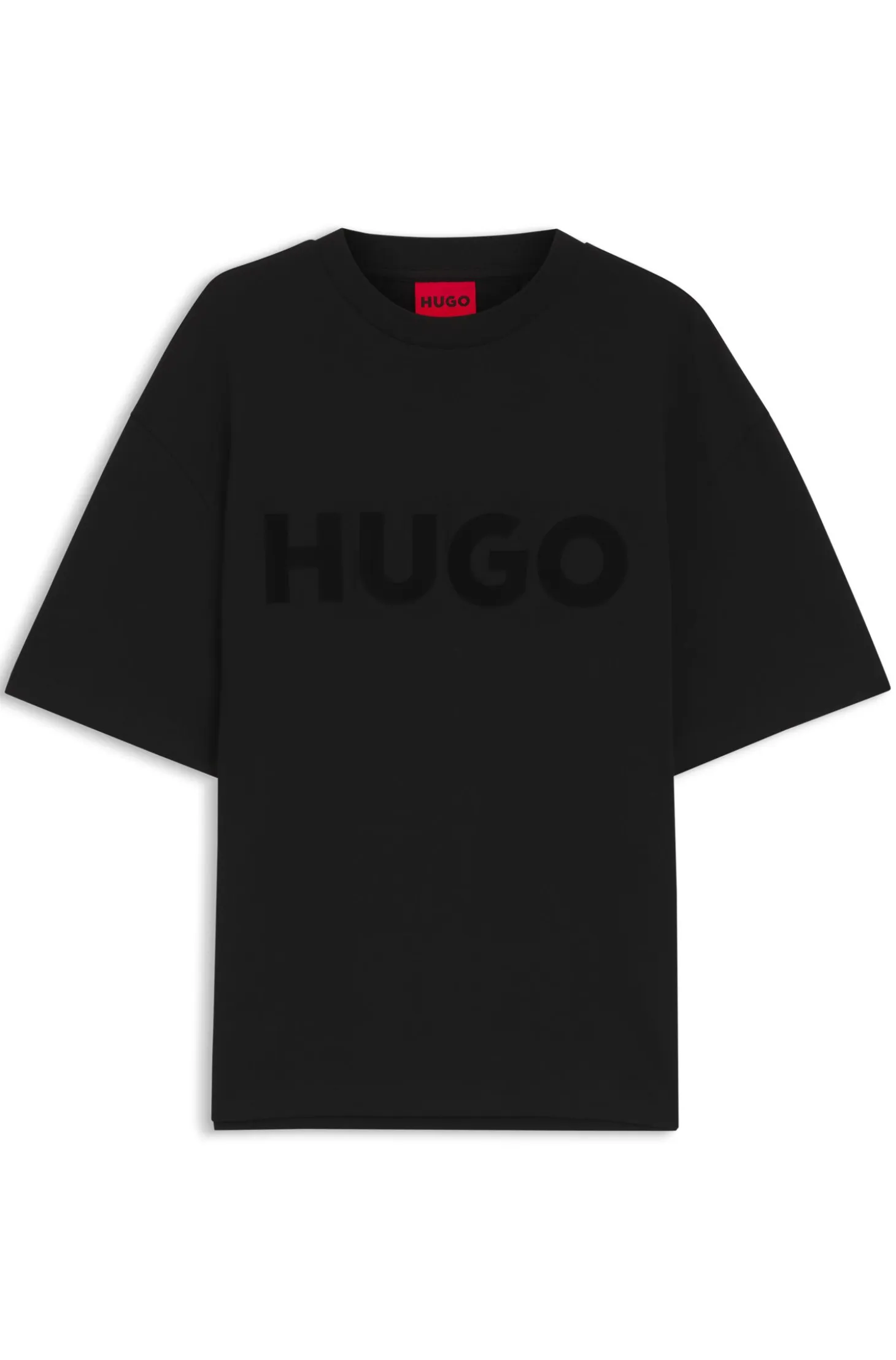 Oversized-fit cotton T-shirt with reflective logo