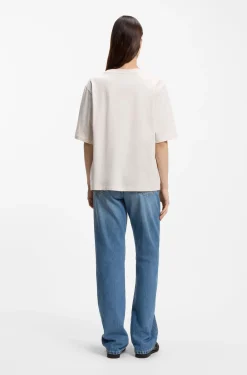 Oversized-fit cotton T-shirt with puff-print logo