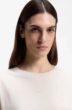 Oversized-fit cotton T-shirt with puff-print logo