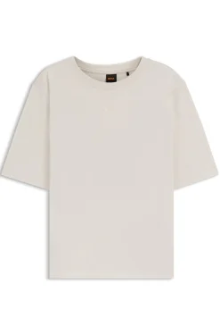 Oversized-fit cotton T-shirt with puff-print logo