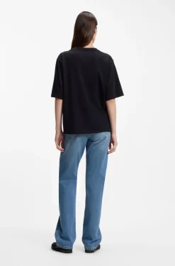 Oversized-fit cotton T-shirt with puff-print logo