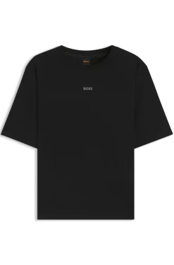 Oversized-fit cotton T-shirt with puff-print logo