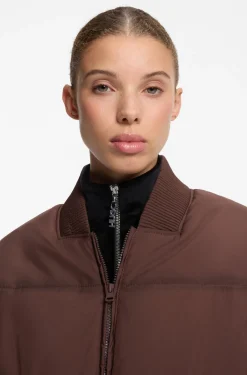 Oversized-fit padded jacket with seam details
