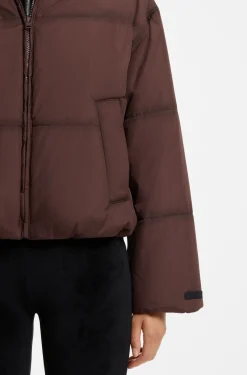 Oversized-fit padded jacket with seam details