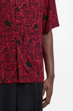 Oversized-fit shirt with digital print