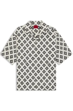 Oversized-fit shirt with statement print
