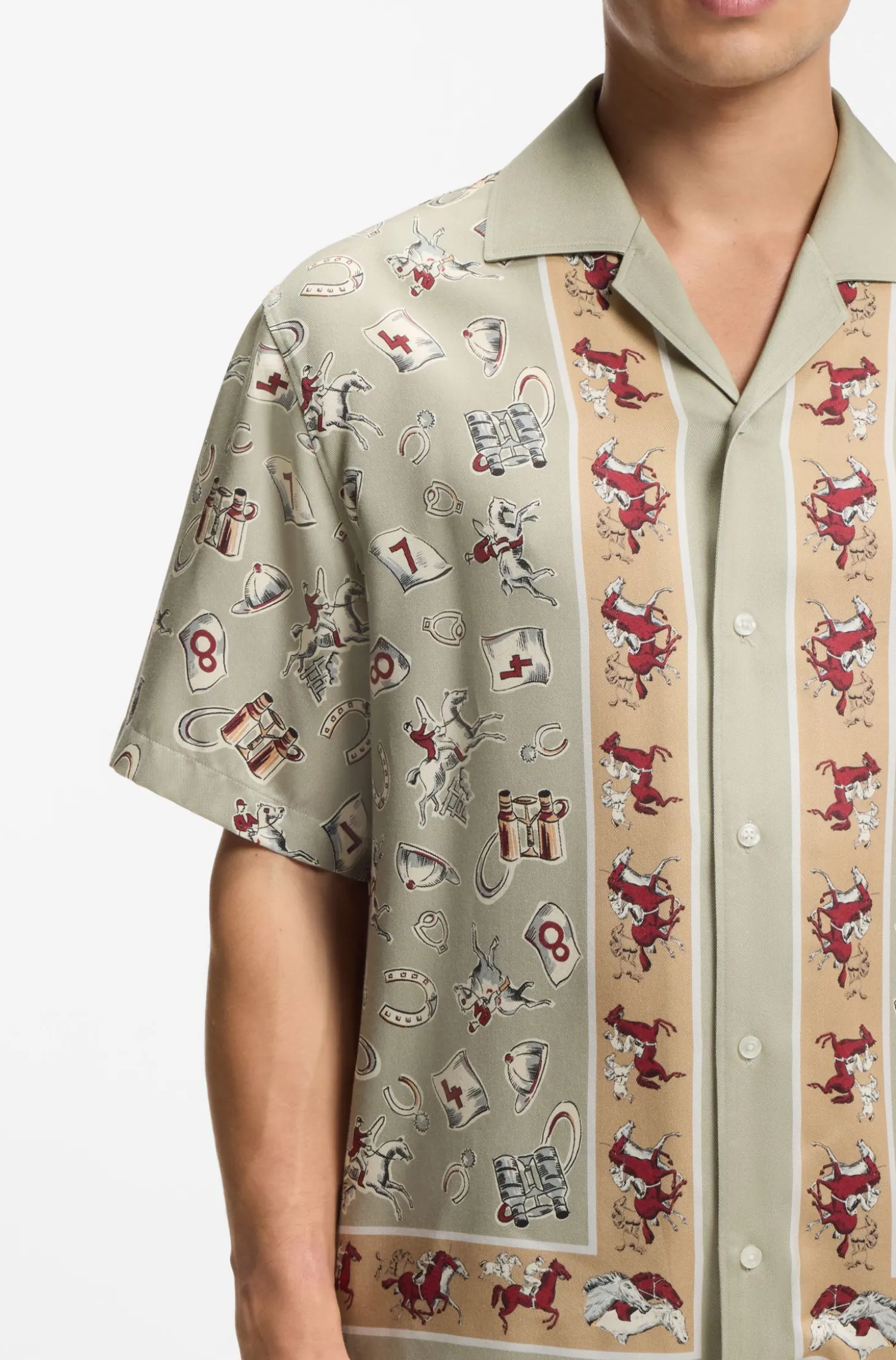 Oversized-fit shirt with statement print