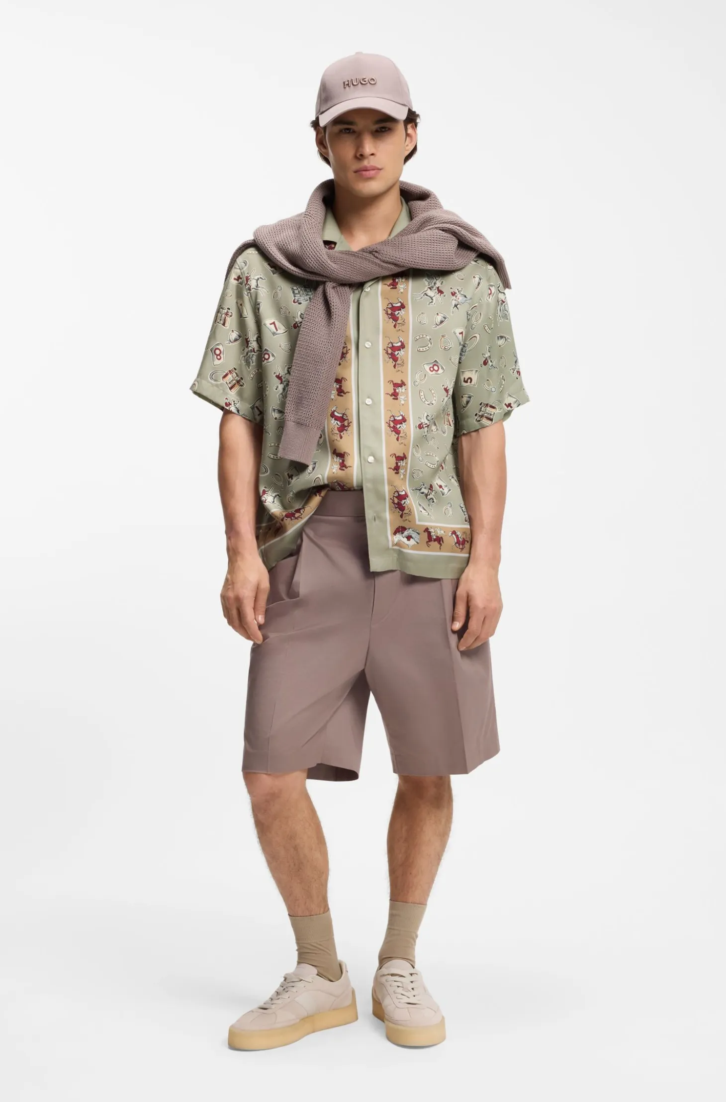 Oversized-fit shirt with statement print