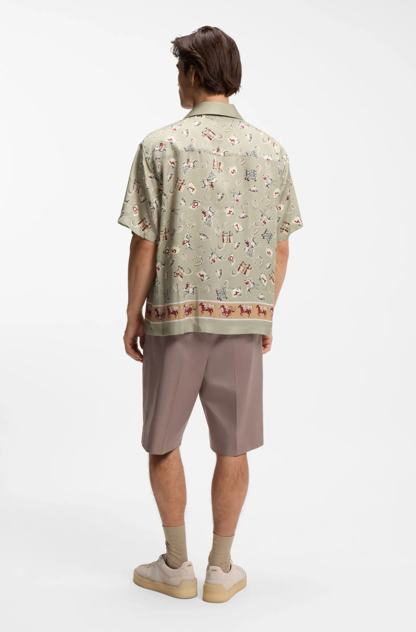 Oversized-fit shirt with statement print
