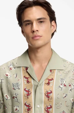 Oversized-fit shirt with statement print
