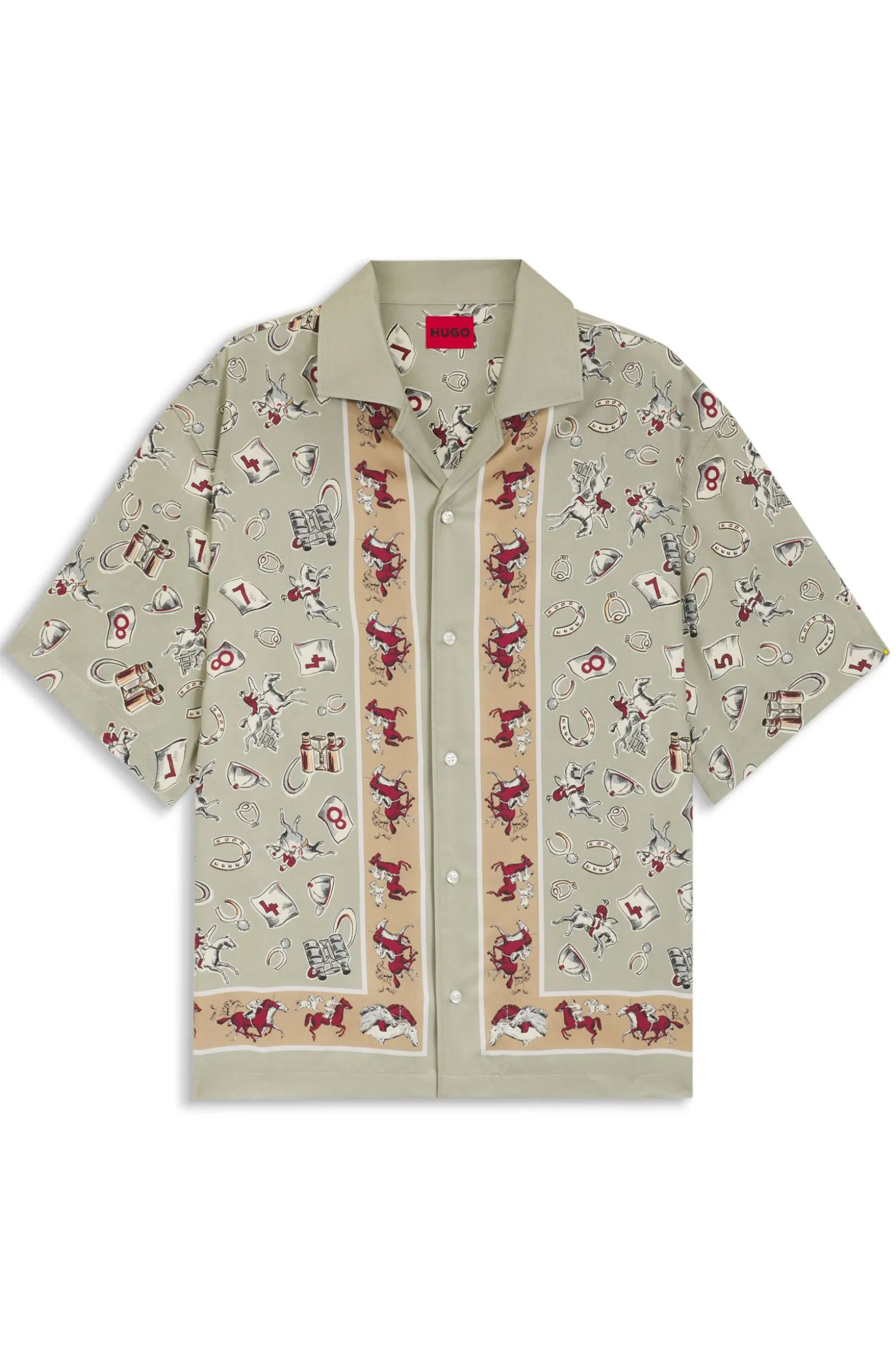 Oversized-fit shirt with statement print