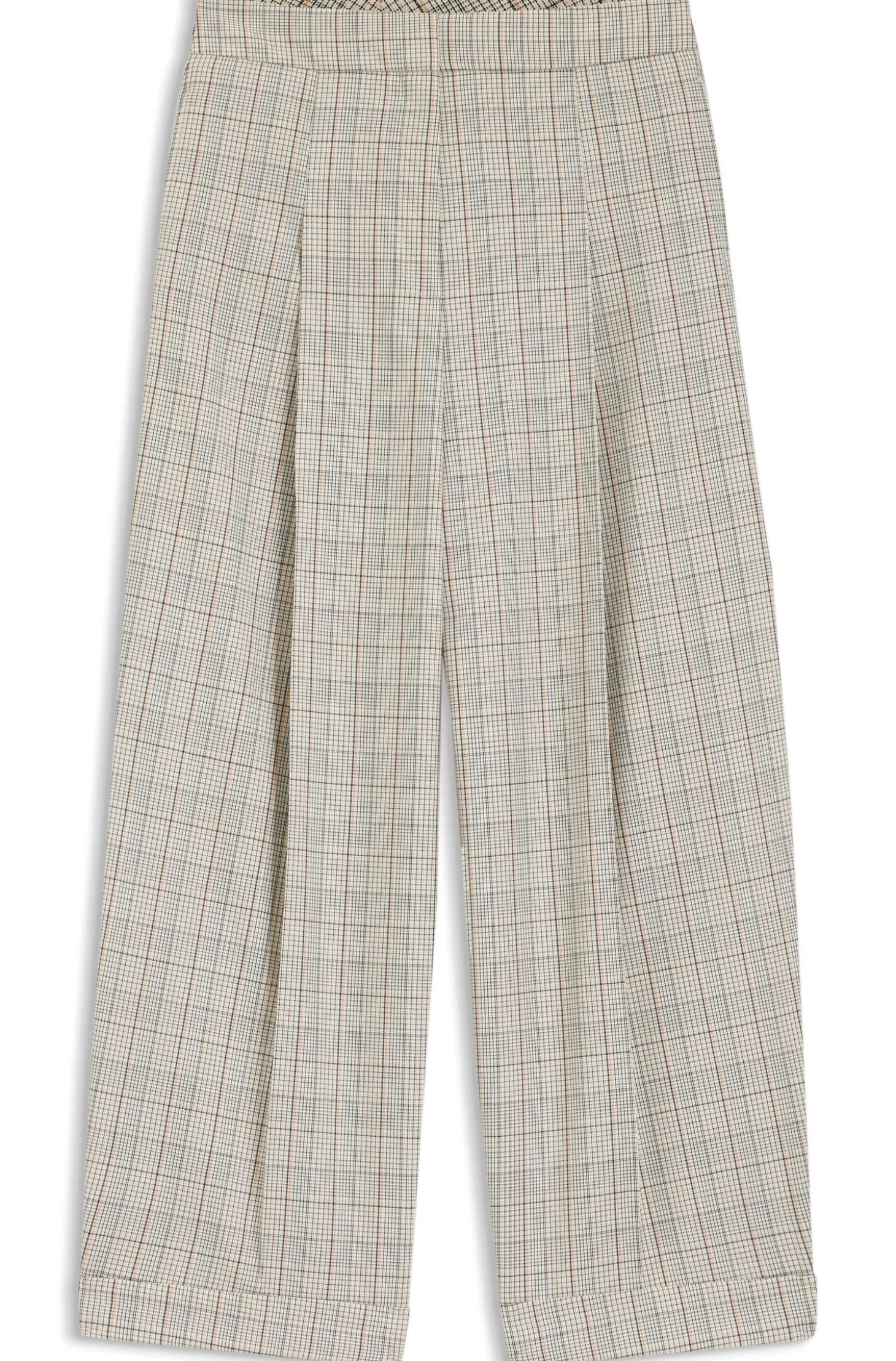 Oversized-fit trousers in checked stretch wool