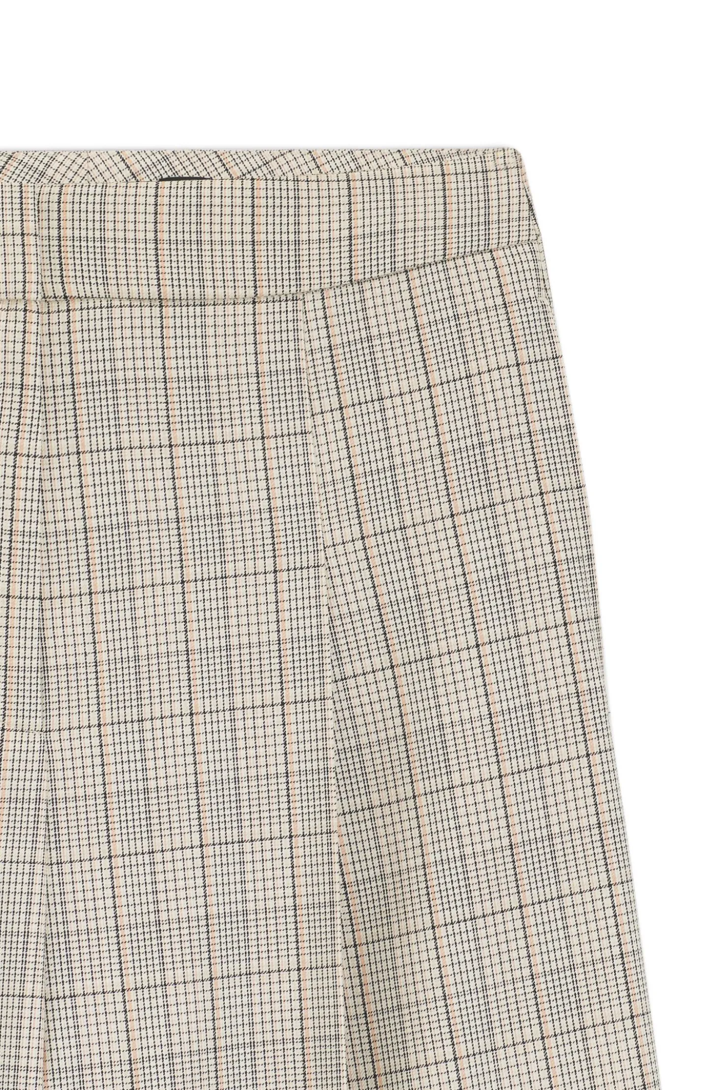 Oversized-fit trousers in checked stretch wool