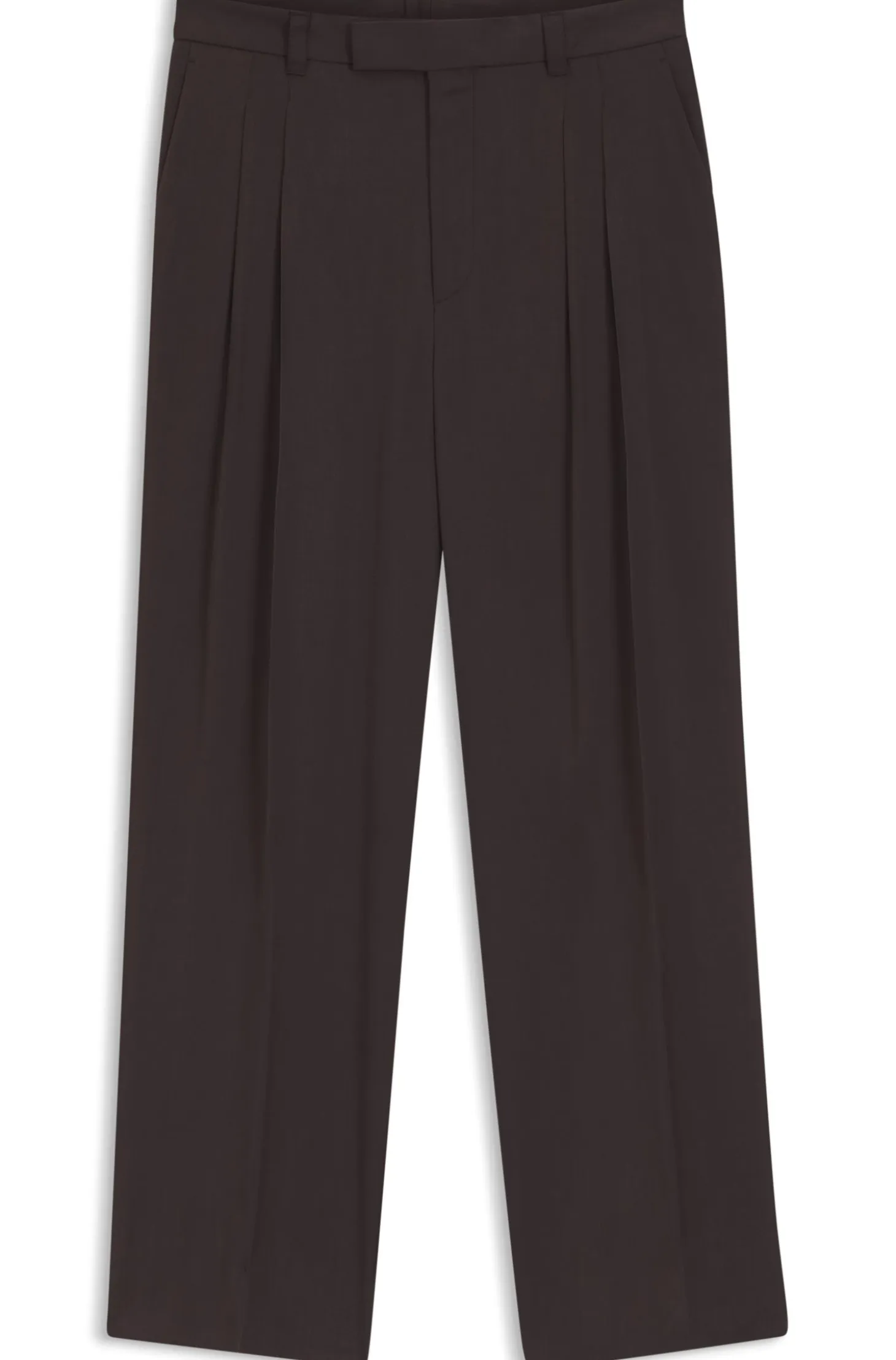 Oversized-fit trousers in draped twill