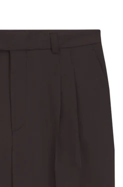 Oversized-fit trousers in draped twill